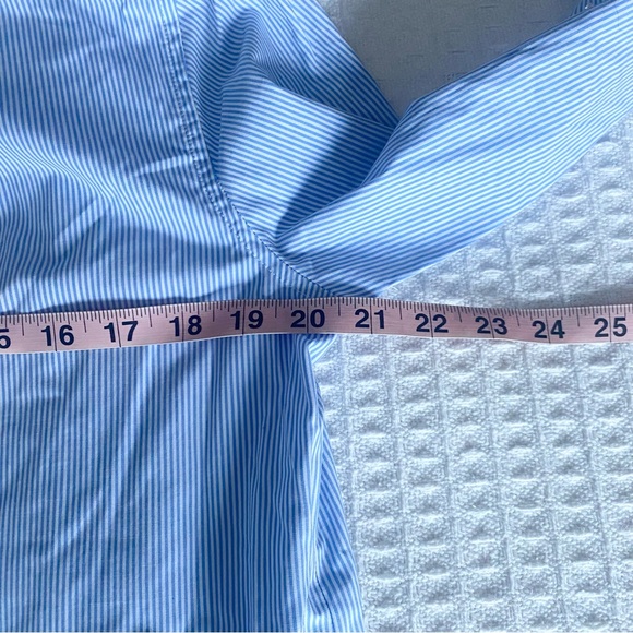 Banana Republic boyfriend tunic Blue Striped Dress Shirt NWT Small - Picture 7 of 8